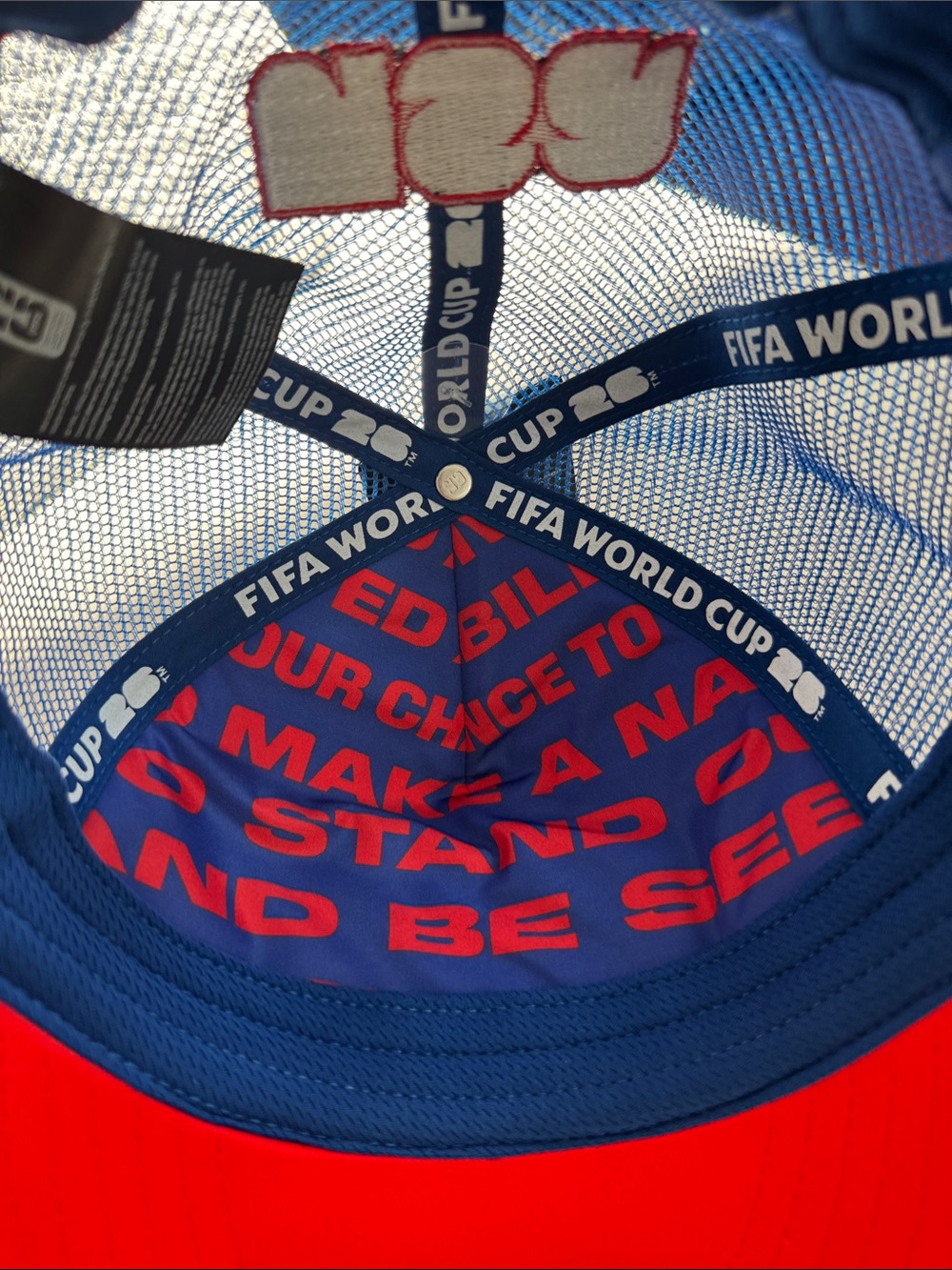 Patriotic FIFA 2026 CAN MEX USA Futbol Soccer Trucker Hat - Picture 7 of 8
